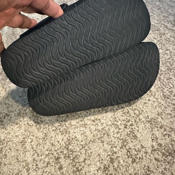 Cushionsire Black Suede Women’s Platform Clogs 7 - Picture 7 of 7